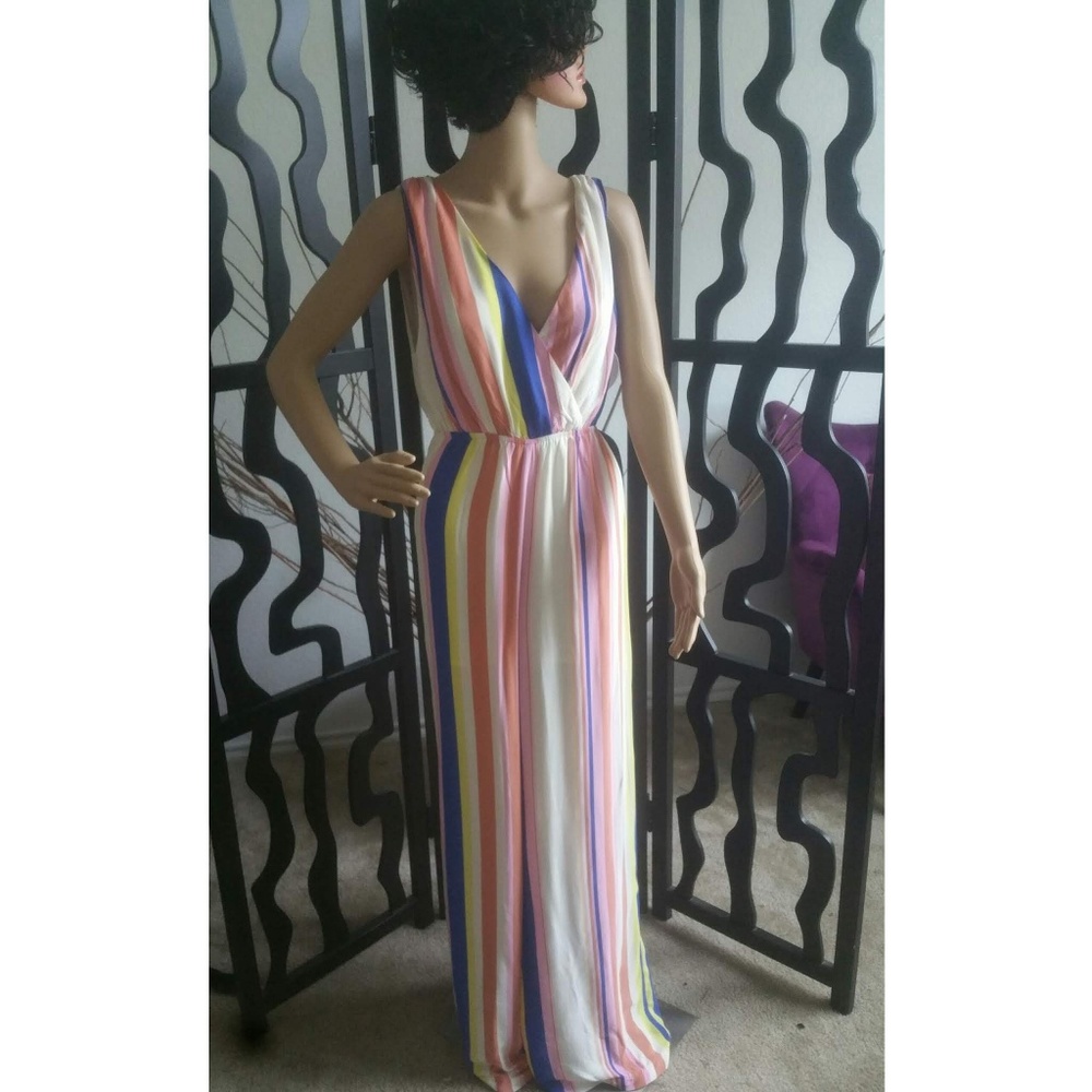 Rory candy-striped wide leg jumpsuit